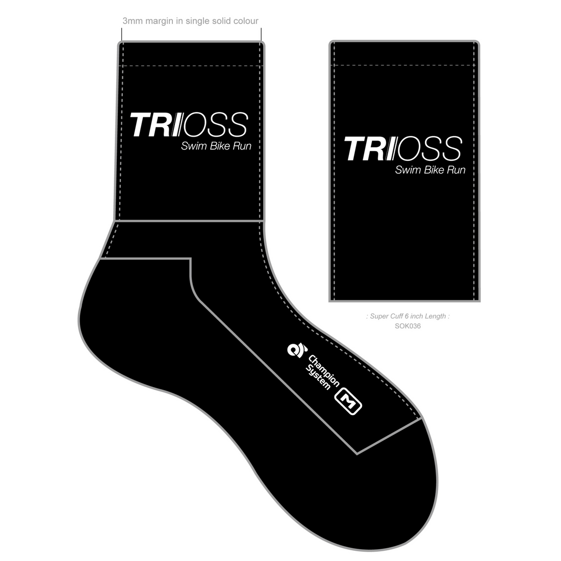 Sublimated Sock 6 Inch